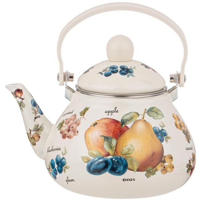 Чайник agness эмалированны со съемным фильтром из нжс, серия "фрукты" 1,3 л Agness (934-425)