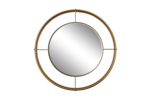 Зеркало круглое в металл. раме золотого цвета d80см (TT-00010377)