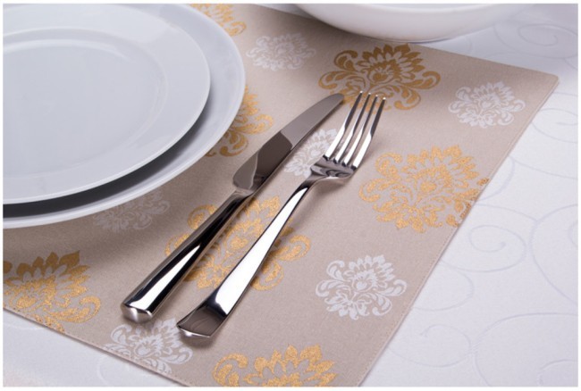 Плейсмет "барокко" 33*48см цвет: беж/золото/серебро, 100% хлопок SANTALINO (828-135) Плейсмет "барокко" 33*48см цвет: беж/золото/серебро, 100% хлопок SANTALINO (828-135)