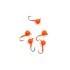 Мормышка вольфрам Яман Шар с ушками, р.3, 0,30 г, цвет оранж. (5 шт.) Я-МР1478 (60437)