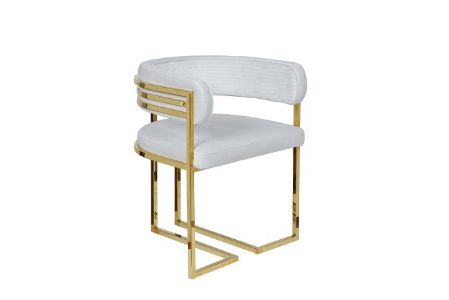 Стул велюр светло-серый/золото 60*55*73см (TT-00007393)