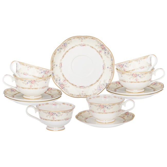 Чайный набор lefard "цветочная аллея" на 6 пер. 12 пр. 250 мл Lefard (264-1056)