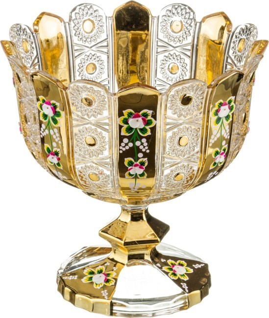 Конфетница на ножке "lefard gold glass" диаметр=24 см. высота=25 см. Lefard (195-105)