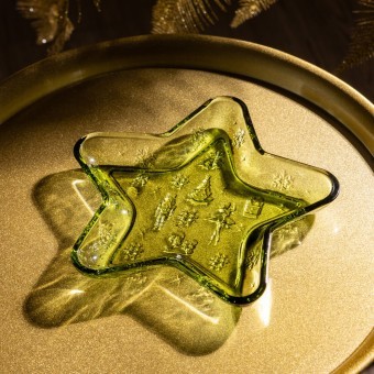 Блюдо сервировочное "щелкунчик" green в форме звезды, 21*21*2,5 см Lefard (355-415)
