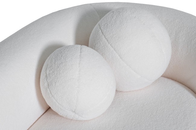 Диван трехместный иск.мех белый 229*95*61см (TT-00011464)