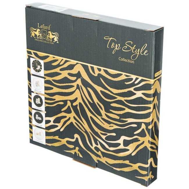 Тарелкa закусочная  lefard "top style" часы 20,5 см серая  Lefard (133-373)