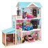 Деревянный кукольный домик "Беатрис Гранд", с мебелью 11 предметов в наборе и с гаражом, для кукол 30 см (PD318-12)