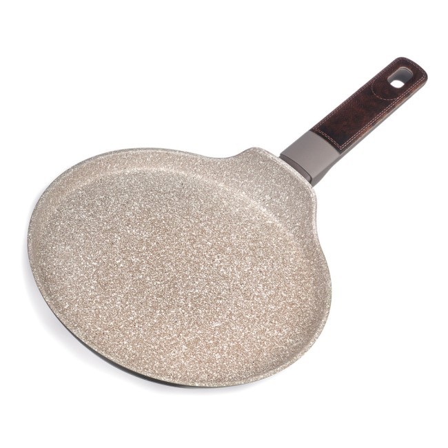 Сковорода блинная с антипригарным покрытием pfluon marble, 22*4,3 см Agness (902-116)