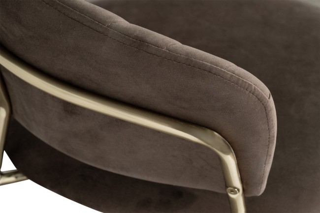 Стул обеденный велюр темно-коричневый 59*56*81см (TT-00015785)