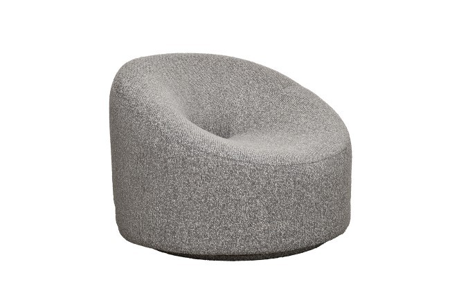 Кресло поворотное LUNA рогожка черно-серый Santo1606-CHSER 98*90*69см (TT-00016636)