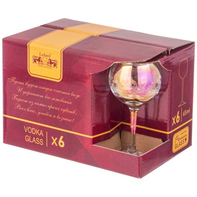 Набор рюмок из 6 шт "flower" лиловая дымка 65 мл 6*6*12,4см Lefard (194-942) Набор рюмок из 6 шт "flower" лиловая дымка 65 мл 6*6*12,4см Lefard (194-942)