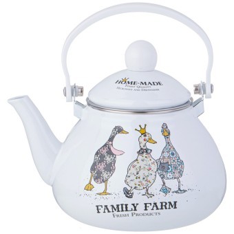 Чайник agness  эмалированный серия "family farm", 1,3 л Agness (934-625) Чайник agness  эмалированный серия "family farm", 1,3 л Agness (934-625)
