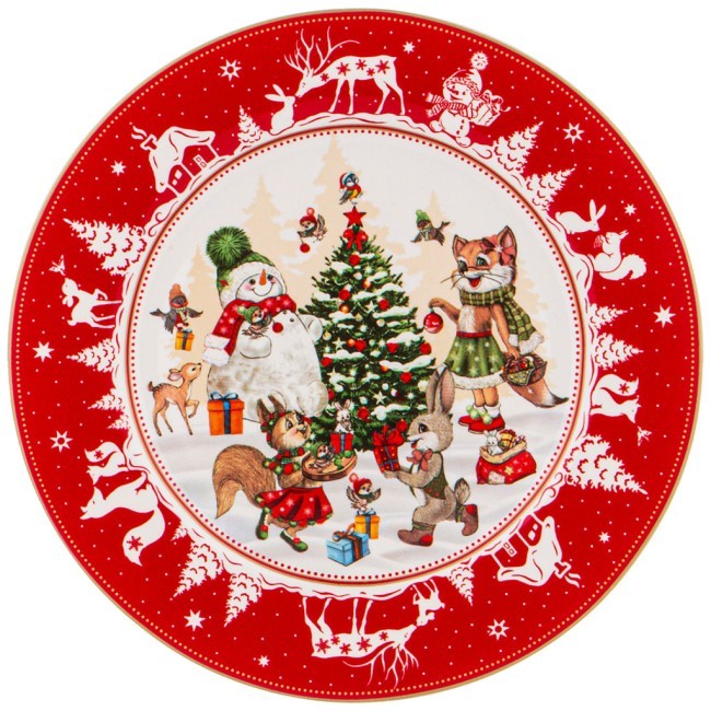 Тарелка закусочная lefard "елка" 19 см красная Lefard (85-1879) Тарелка закусочная lefard "елка" 19 см красная Lefard (85-1879)