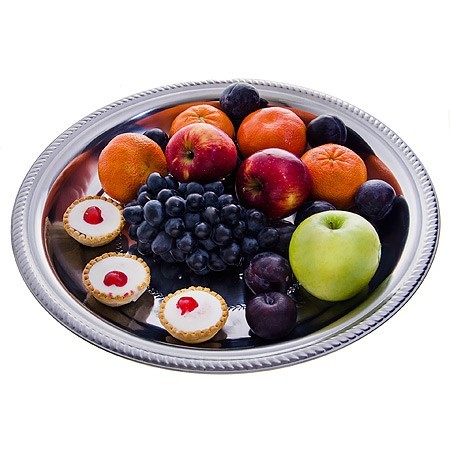 Поднос 40 см круглый нерж МВ (22719)