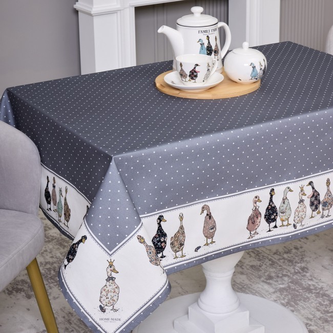 Скатерть "family farm" 110х140см , 100% хлопок, графит , твил, пропитка Lefard (850-747-20) Скатерть "family farm" 110х140см , 100% хлопок, графит , твил, пропитка Lefard (850-747-20)