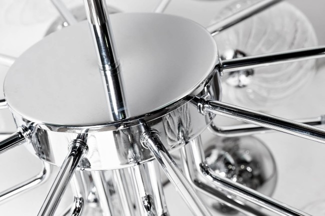 Светильник потолочный Шары (Bubbles), прозрач./дамчатое стекло d.83 h.61см (TT-00009497)