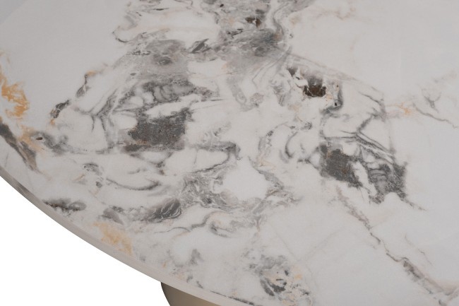 Стол журнальный керамогранит белый d80*35см (TT-00013333)