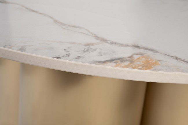 Стол журнальный керамогранит белый d80*35см (TT-00013333)