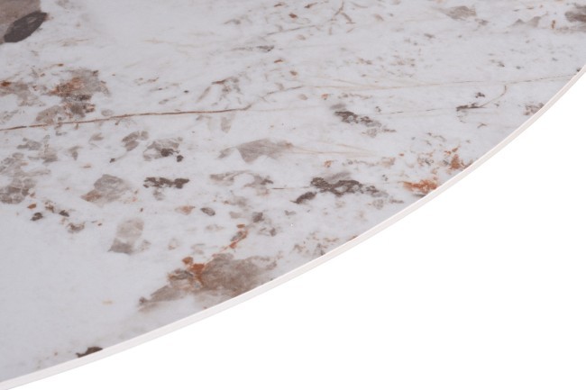 Стол обеденный белый керамика d130*75см (TT-00012672)