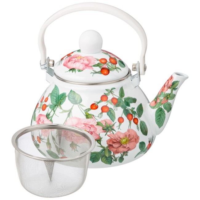 Чайник agness  эмалированный серия "шиповник", 1,3 л Agness (934-575)