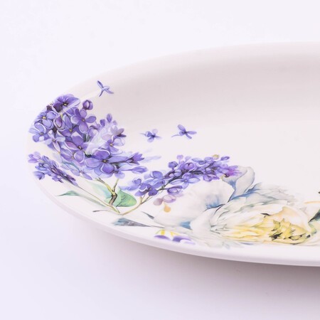 Блюдо сервировочное овальное Букет фантазий доломит LR (60222) Блюдо сервировочное овальное Букет фантазий доломит LR (60222)