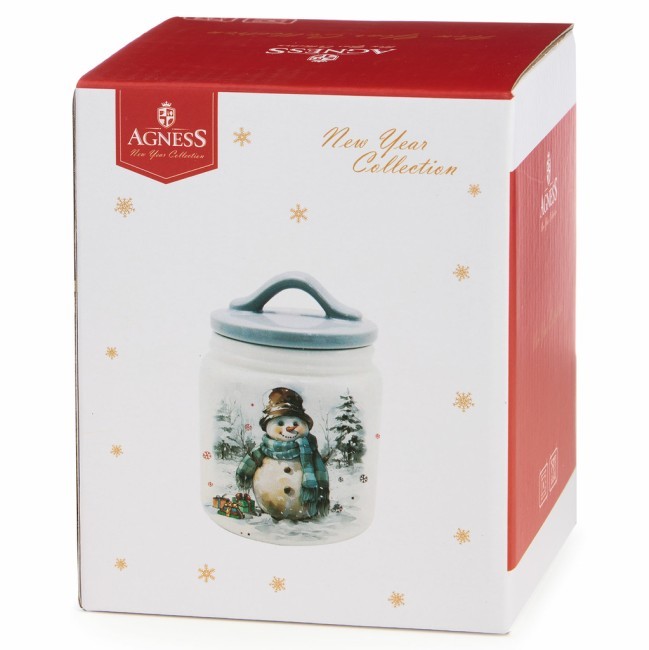 Банка agness "с новым годом!" 10*14 см 500 мл Agness (358-2324)