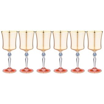 Набор бокалов для вина из 6 штук 300мл "grace amber" ART DECOR (326-111)