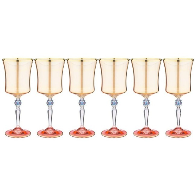 Набор бокалов для вина из 6 штук 300мл "grace amber" ART DECOR (326-111)