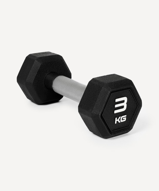 Гантель гексагональная STARFIT DB-301PRO 3 кг, обрезиненная, черный (2115107) Гантель гексагональная STARFIT DB-301PRO 3 кг, обрезиненная, черный (2115107)