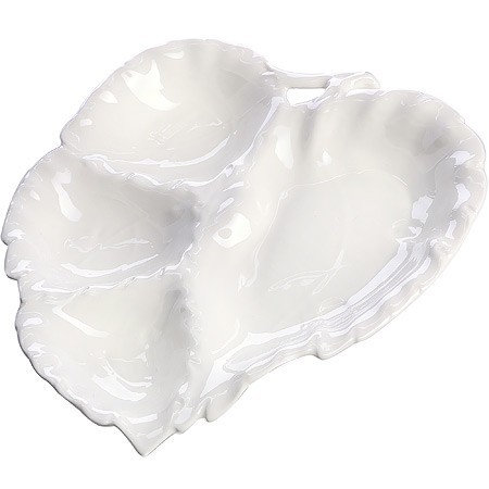 Менажница 4 отдел.,"Листок", фарфор LR (х18) " (60015) Менажница 4 отдел.,"Листок", фарфор LR (х18) " (60015)