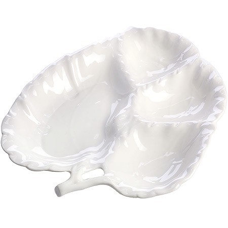 Менажница 4 отдел.,"Листок", фарфор LR (х18) " (60015) Менажница 4 отдел.,"Листок", фарфор LR (х18) " (60015)