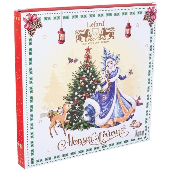 Тарелка обеденная lefard "дед мороз и снегурочка" 27 см красная Lefard (85-1716) Тарелка обеденная lefard "дед мороз и снегурочка" 27 см красная Lefard (85-1716)