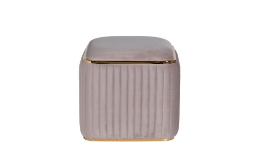 Пуф Glarus, велюр серый 45*45*45 см (TT-00011106)