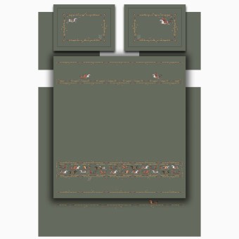 Кпб, king size "passage"зеленый,сатин,хлопок 100%,п.240х260-1шт,пр.260х260-1шт,н.50х70-2шт/70х70-2шт Lefard (989-004-01)