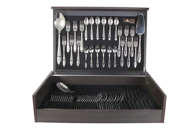 Столовые приборы, 12 перс, 75 пр, сталь, с золотистой вставкой, Julia Gold - F-JULG/75-AL Face Столовые приборы, 12 перс, 75 пр, сталь, с золотистой вставкой, Julia Gold - F-JULG/75-AL Face