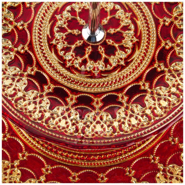 Фруктовница 2-х ярусная  "рубин" диаметр 23/21 см. высота 23,5 см Turkiye Sise (484-187)