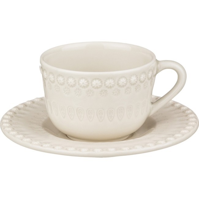 Чайный набор на 1 персону 2 пр. "фантазия" белый 250 мл. без упаковки Bordallo Pinheiro (672-230)