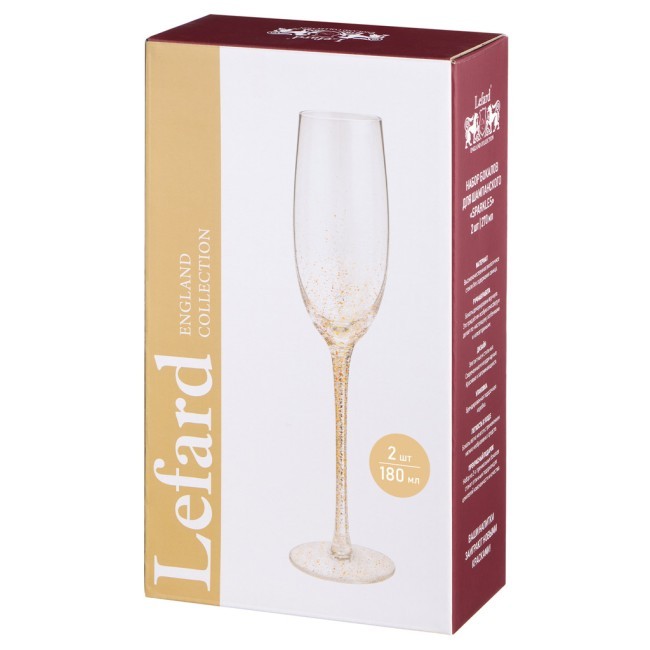 Набор бокалов для шампанского "sparkles" из 2 шт. 180 мл Lefard (685-123) Набор бокалов для шампанского "sparkles" из 2 шт. 180 мл Lefard (685-123)
