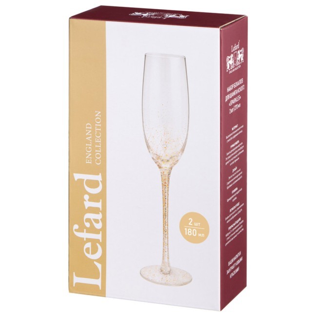 Набор бокалов для шампанского "sparkles" из 2 шт. 180 мл Lefard (685-123) Набор бокалов для шампанского "sparkles" из 2 шт. 180 мл Lefard (685-123)