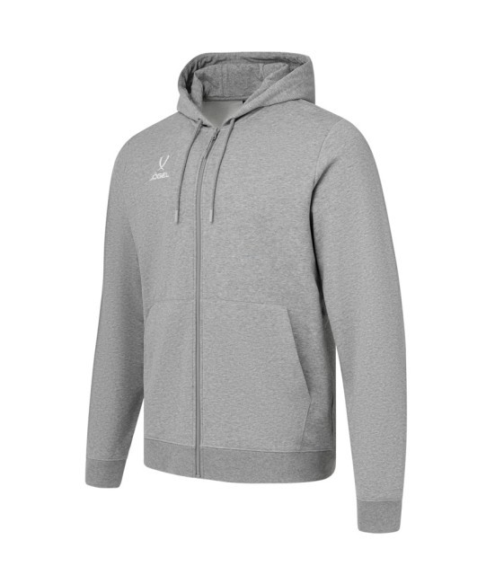 Флисовое худи на молнии JÖGEL ESSENTIAL Cotton Fleece FZ Hoodie, серый меланж (2122116)