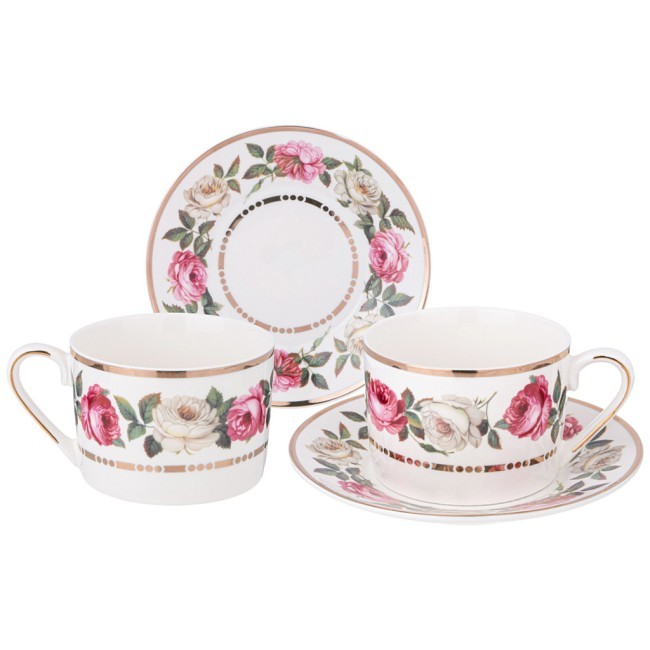 Чайный набор lefard "melody of roses" на 2 пер. 4 пр. 250 мл Lefard (275-1267)