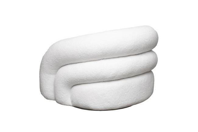 Кресло Monblan поворотное букле белое Hush000 93*90*70см (TT-00012939)