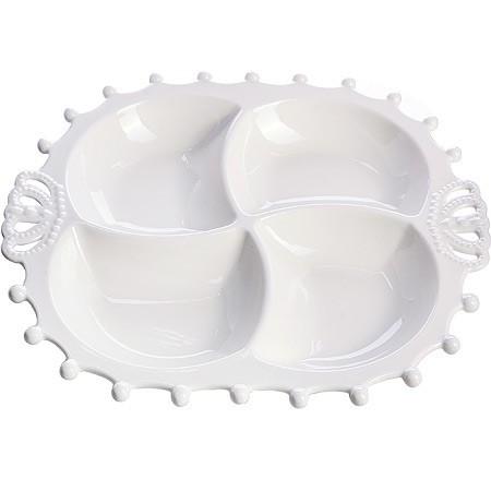 Менажница 4 отдел.,"Корона", фарфор LR (х12) " (60014) Менажница 4 отдел.,"Корона", фарфор LR (х12) " (60014)