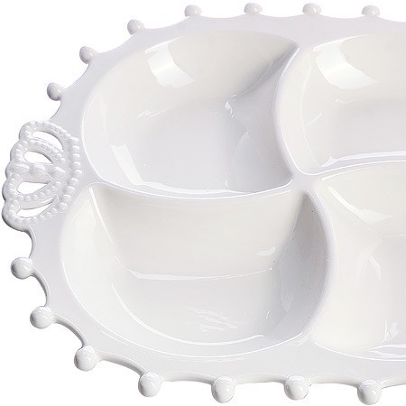 Менажница 4 отдел.,"Корона", фарфор LR (х12) " (60014) Менажница 4 отдел.,"Корона", фарфор LR (х12) " (60014)