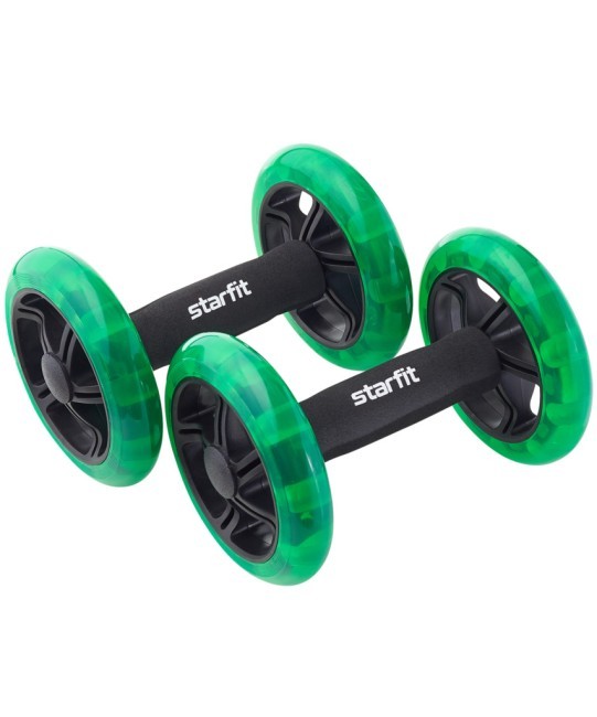 Ролики для пресса раздельные STARFIT RL-107, черный/ярко-зеленый (1121617) Ролики для пресса раздельные STARFIT RL-107, черный/ярко-зеленый (1121617)