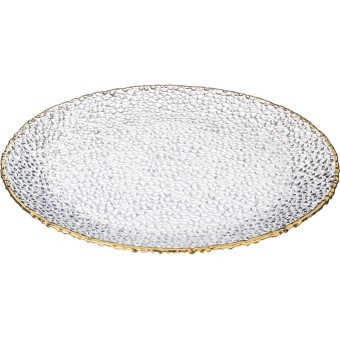 Блюдо "clamour" цвет:белый с золотом диаметр=28 см Dekor Cam (484-624)