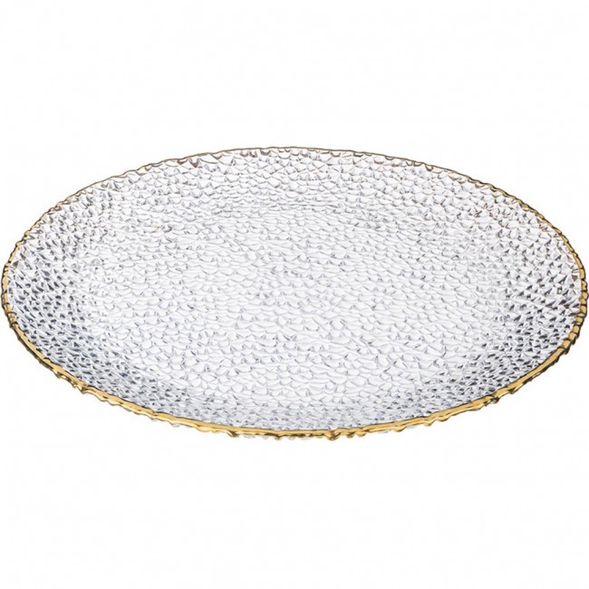 Блюдо "clamour" цвет:белый с золотом диаметр=28 см Dekor Cam (484-624)