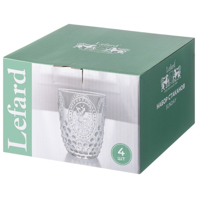 Набор стаканов для воды/сока "sunday" 4шт/280 мл Lefard (355-440) Набор стаканов для воды/сока "sunday" 4шт/280 мл Lefard (355-440)