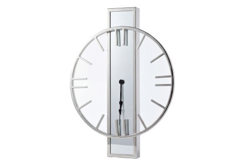 Часы с зеркальн. планкой цвет хром d46см, H61см (TT-00013748)