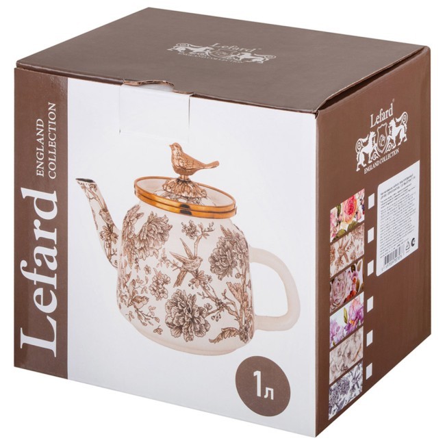 Чайник эмалированный lefard, серия royal garden, 1,0л подходит для индукцион.плит Lefard (950-675) Чайник эмалированный lefard, серия royal garden, 1,0л подходит для индукцион.плит Lefard (950-675)